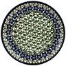 Polish Pottery Plate 10&quot; Blue Dogwood