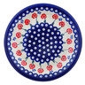 Polish Pottery Plate 10&quot; Blue Eye Spring