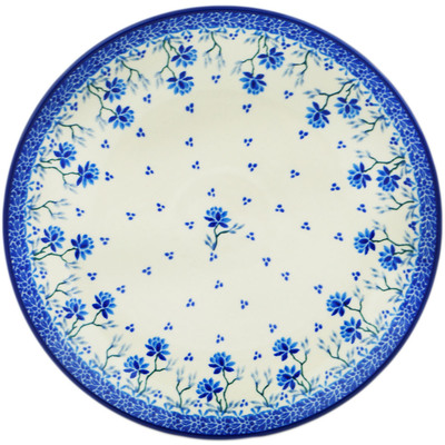 Polish Pottery Plate 10&quot; Blue Grapevine