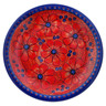 Polish Pottery Plate 10&quot; Blue Heaven UNIKAT