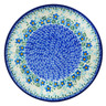 Polish Pottery Plate 10&quot; Blue Joy