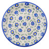 Polish Pottery Plate 10&quot; Blue Thistle Beauty