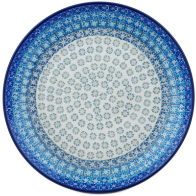 Polish Pottery Plate 10&quot; Blue-tiful Day UNIKAT