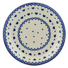 Polish Pottery Plate 10&quot; Blue Valentine