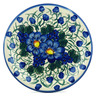 Polish Pottery Plate 10&quot; Blue Violet UNIKAT
