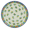 Polish Pottery Plate 10&quot; Blueberry Season UNIKAT