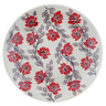 Polish Pottery Plate 10&quot; Bold Blooms UNIKAT