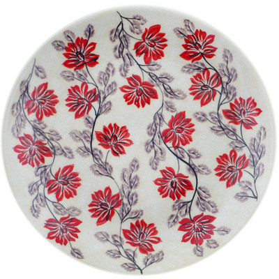 Polish Pottery Plate 10&quot; Bold Blooms UNIKAT