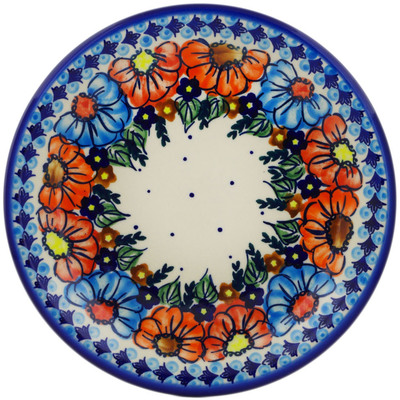Polish Pottery Plate 10&quot; Bold Poppies