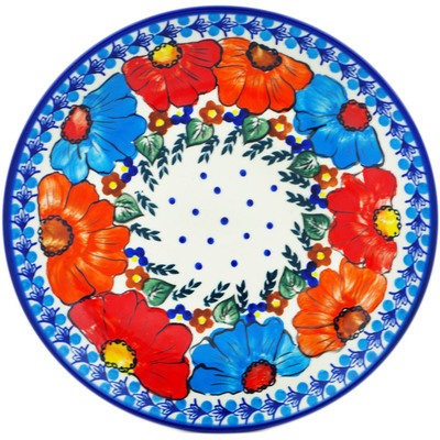 Polish Pottery Plate 10&quot; Bold Poppies