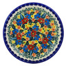 Polish Pottery Plate 10&quot; Bold Poppies UNIKAT