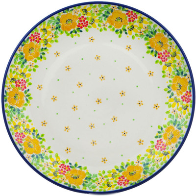 Polish Pottery Plate 10&quot; Bright Spring UNIKAT