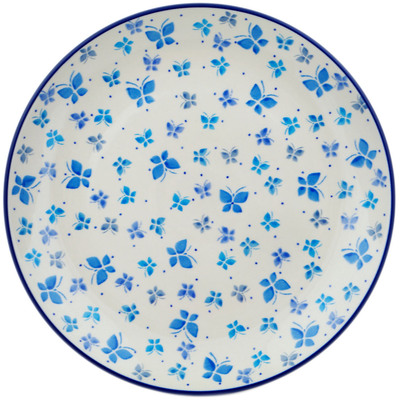Polish Pottery Plate 10&quot; Butterflies All Around
