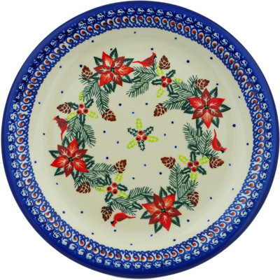 Polish Pottery Plate 10&quot; Cardinal&#039;s Home UNIKAT