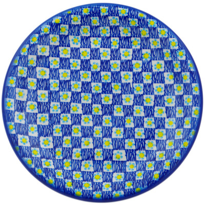 Polish Pottery Plate 10&quot; Checkered Meadow