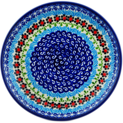 Polish Pottery Plate 10&quot; Cheerful Poppies
