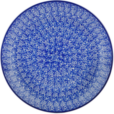 Polish Pottery Plate 10" Cobalt Current