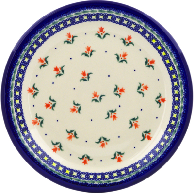 Polish Pottery Plate 10" Cocentric Tulips