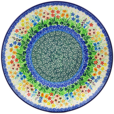 Polish Pottery Plate 10&quot; Colors Of The Wind UNIKAT