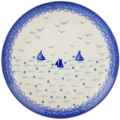 Polish Pottery Plate 10" Come Sailing
