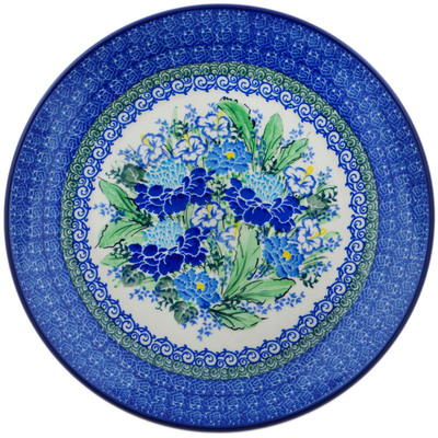 Polish Pottery Plate 10&quot; Country Blossoms UNIKAT