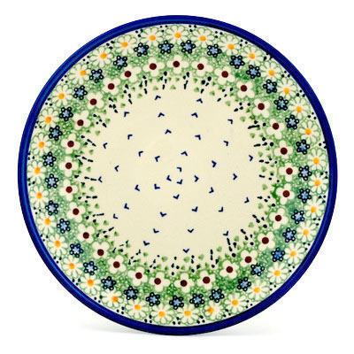 Polish Pottery Plate 10&quot; Daisies In Summer UNIKAT