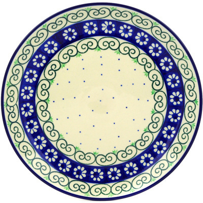 Polish Pottery Plate 10&quot; Daisy Chain
