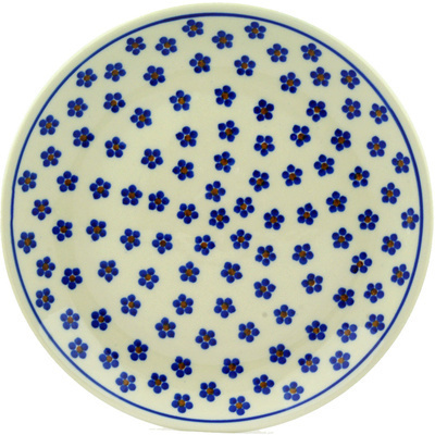 Polish Pottery Plate 10&quot; Daisy Dots