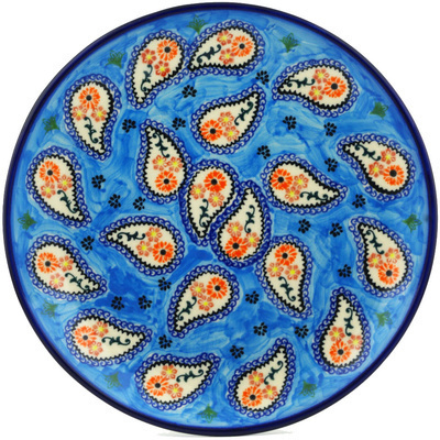 Polish Pottery Plate 10" Daisy Float
