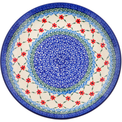 Polish Pottery Plate 10&quot; Daisy Lace