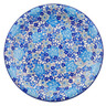 Polish Pottery Plate 10&quot; Divine Blues UNIKAT