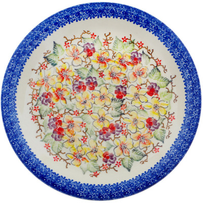 Polish Pottery Plate 10&quot; Dogwood Dreams UNIKAT