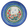 Polish Pottery Plate 10&quot; Dove Escape UNIKAT