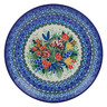 Polish Pottery Plate 10&quot; Dragonfly Bouquet UNIKAT