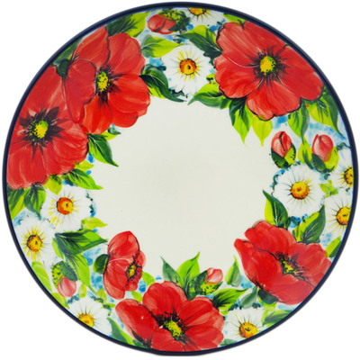 Polish Pottery Plate 10&quot; Enchanting Flora UNIKAT