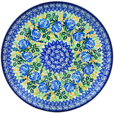 Polish Pottery Plate 10&quot; English Rose UNIKAT