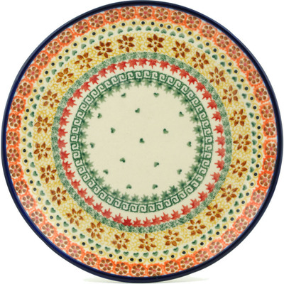 Polish Pottery Plate 10" Fall Leaves