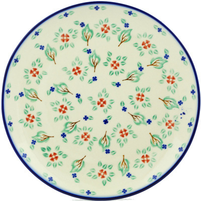 Polish Pottery Plate 10&quot; Falling Leaves