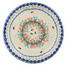 Polish Pottery Plate 10&quot; Fanciful Ladybug