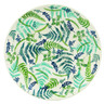 Polish Pottery Plate 10&quot; Fern Frenzy UNIKAT