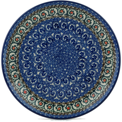 Polish Pottery Plate 10&quot; Fiddle Faddle