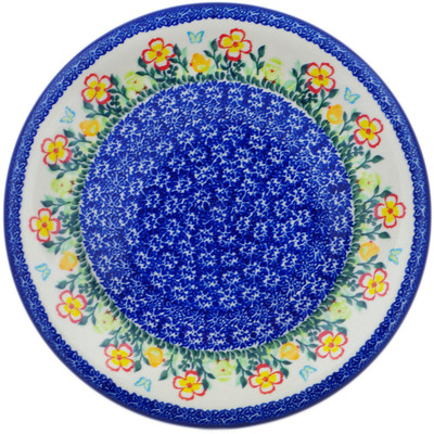 Polish Pottery Plate 10&quot; Field Of Joy UNIKAT
