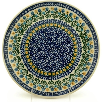 Polish Pottery Plate 10&quot; Field Of Wildflowers