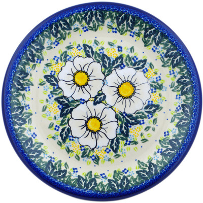 Polish Pottery Plate 10&quot; Floral Fantasy UNIKAT