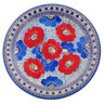 Polish Pottery Plate 10&quot; Floral Gem UNIKAT