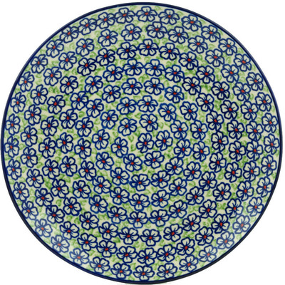 Polish Pottery Plate 10&quot; Flower Bouquet