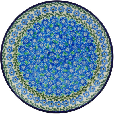 Polish Pottery Plate 10&quot; Flower Power