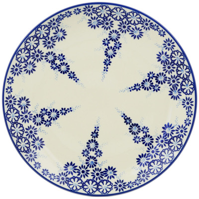 Polish Pottery Plate 10&quot; Flower Vines UNIKAT