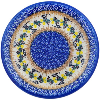 Polish Pottery Plate 10&quot; Flowerbomb UNIKAT