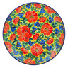 Polish Pottery Plate 10&quot; Flowers Collected On A Sunny Day UNIKAT